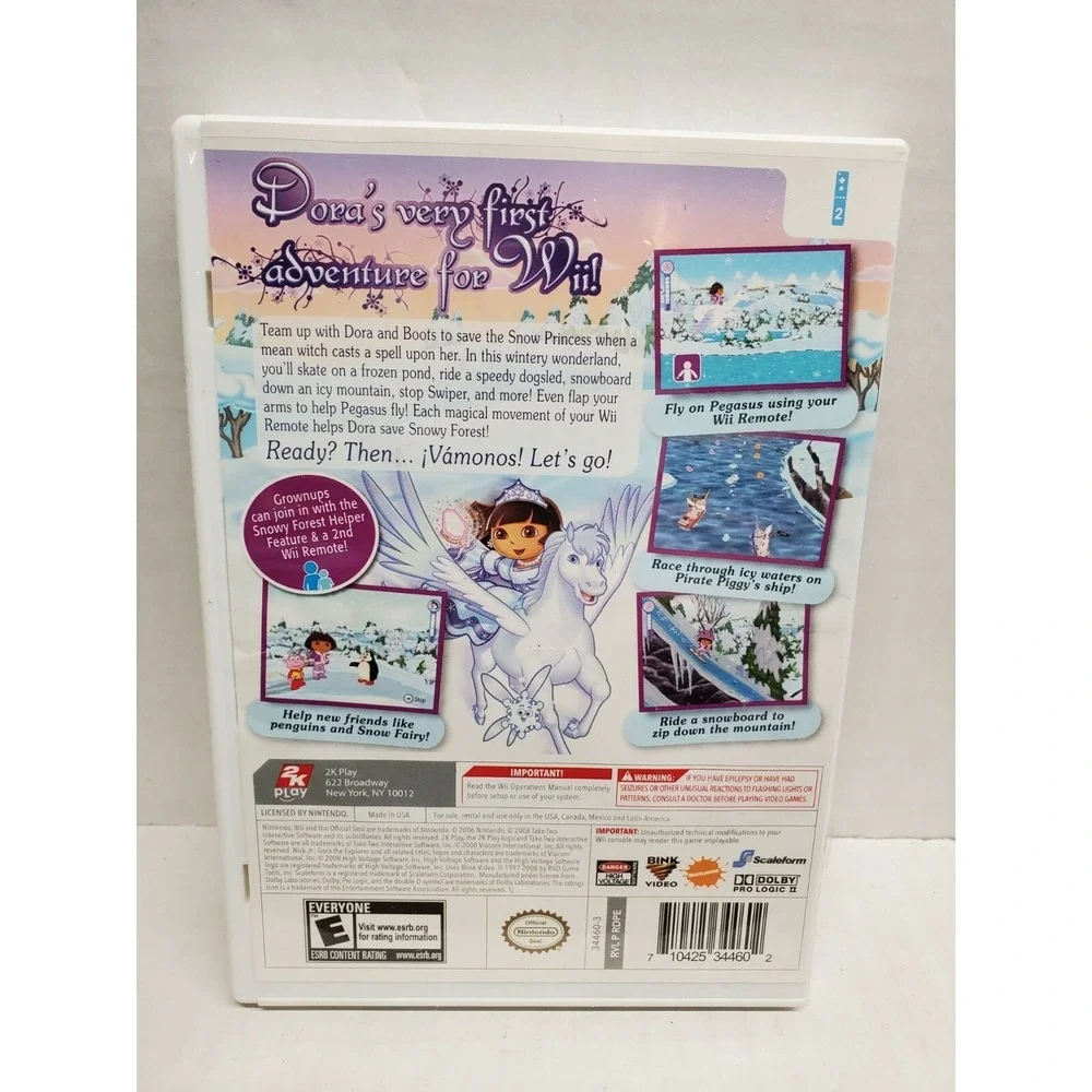 Nickelodeon Dora the Explorer Dora Saves The Snow Princess‎ Wii Video Game
